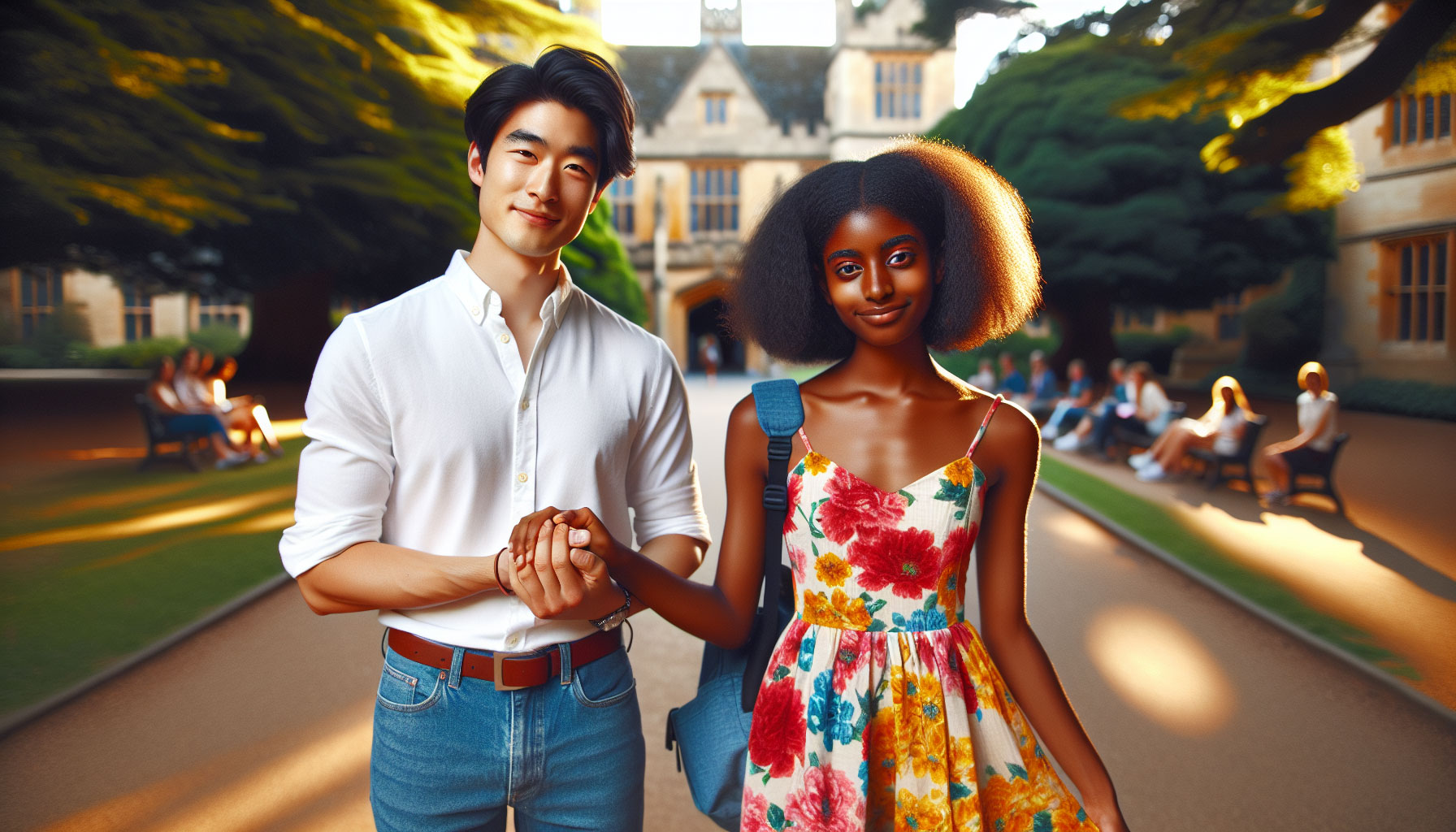 Two students walking