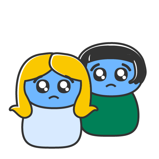 Two children with large, reflective eyes.