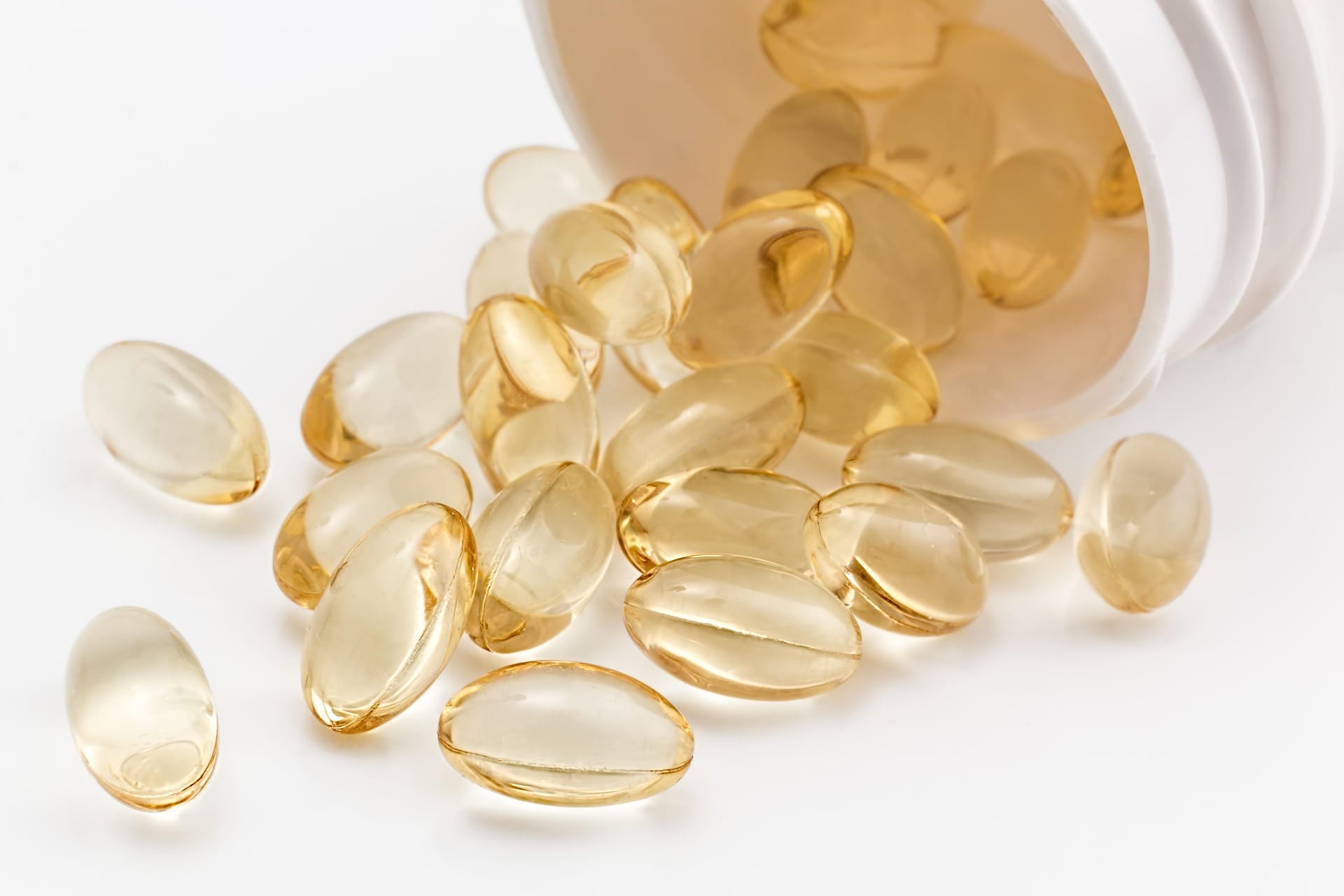 A bottle of capsules.