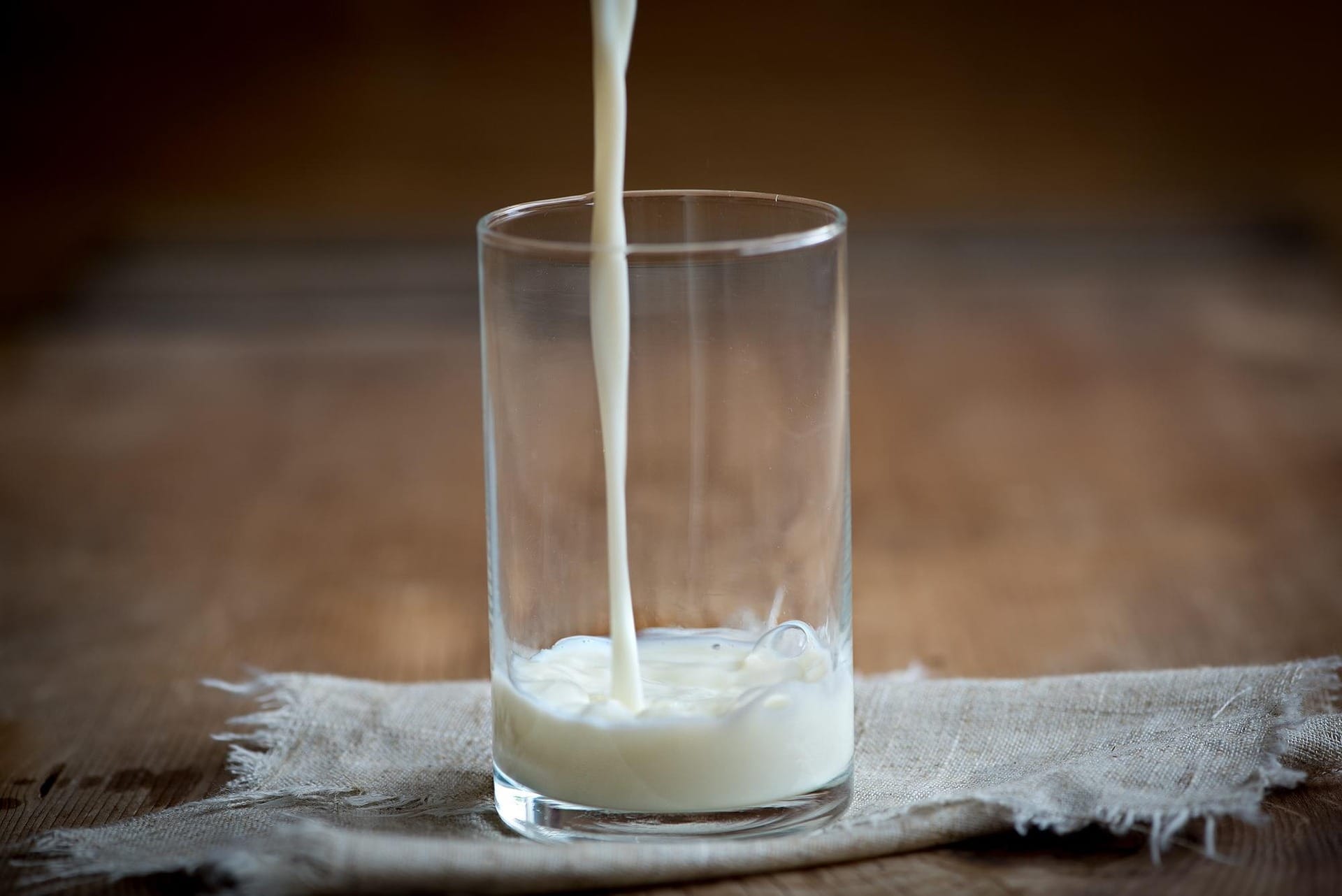 A glass of milk.